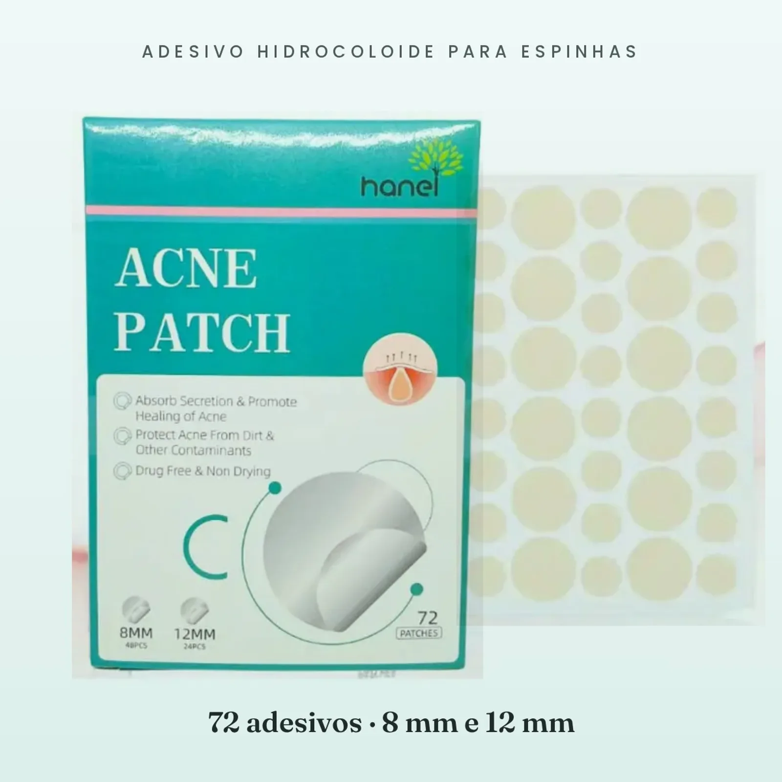 Acne Patch Adesivo Hidrocoloide 72 unidades